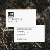 モダンロゴ付きホワイトビジネス用カード 名刺