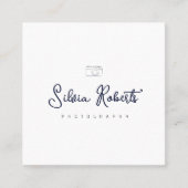 モダンロゴ写真の名刺 スクエア名刺 (正面)