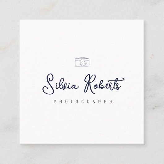 モダンロゴ写真の名刺 スクエア名刺 (正面)