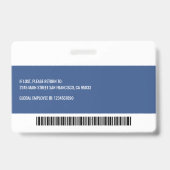 モダンロゴ社員名バーコード バッジ (裏面)