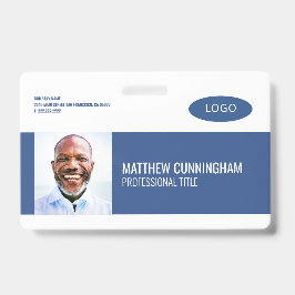 モダンロゴ社員名バーコード バッジ