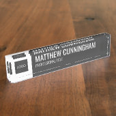 モダンロゴ社員名役職 デスクネームプレート (側面)