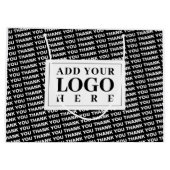 モダンロゴ サンクス ブラック＆ホワイト ギフトバッグ (裏面)