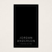 モダンロゴ・ソーシャル・メディア・ブラック・ビジネス・カード (正面)