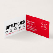 モダンロゴ、美容師、ヘアサロンロイヤリティ 名刺 (内部)