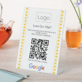 モダンロゴ 5つ星評価 GoogleレビューQRコード 台座サイン (インサイチュ)