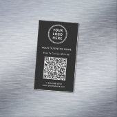 モダンロゴQRコード ブラック マグネット名刺 (インサイチュ)