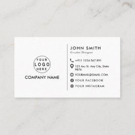モダンロパーソナライズされたゴミニマルなソーシャルメディア 名刺