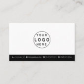 モダンロパーソナライズされたゴミニマルなソーシャルメディア 名刺 (正面)