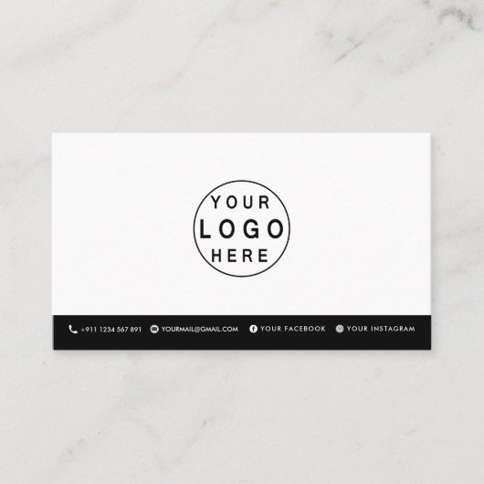 モダンロパーソナライズされたゴミニマルなソーシャルメディア 名刺 (正面)