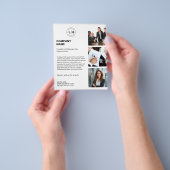 モダンロパーソナライズされたゴ写真ホワイトビジネス チラシ (手)