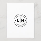 モダンロパーソナライズされたゴ写真ホワイトビジネス チラシ (裏面)