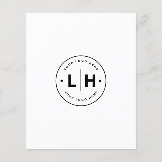 モダンロパーソナライズされたゴ写真ホワイトビジネス チラシ (裏面)