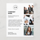 モダンロパーソナライズされたゴ写真ホワイトビジネス チラシ (正面)