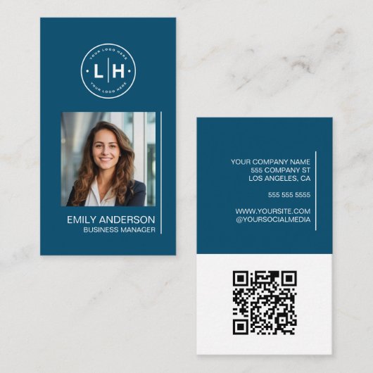 モダンロパーソナライズされたゴ・フォト・ビジネス・カード 名刺 (正面/裏面)