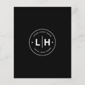 モダンロパーソナライズされたゴ・フォト・ブラック・ビジネス チラシ (裏面)