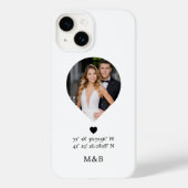 モダンロマンチックハートモノグラムフォトギフト Case-Mate iPhoneケース (裏面)