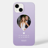 モダンロマンチックハートモノグラムフォト座標デザイン Case-Mate iPhoneケース (裏面)