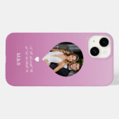 モダンロマンチックハートモノグラムフォト座標デザイン Case-Mate iPhoneケース (裏面 (横))