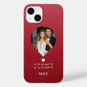 モダンロマンチックハート座標モノグラム写真 Case-Mate iPhoneケース (裏面)