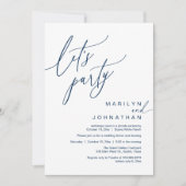 モダンロマンティックな結婚披露宴 Let's Party 招待状 (正面)