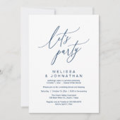 モダンロマンティックな結婚披露宴 Let's Party 招待状 (正面)