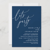 モダンロマンティックな結婚披露宴 Let's Party 招待状 (正面)