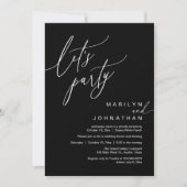 モダンロマンティックな結婚披露宴 Let's Party 招待状 (正面)