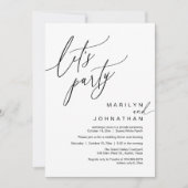 モダンロマンティックな結婚披露宴 Let's Party 招待状 (正面)