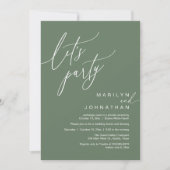 モダンロマンティックな結婚披露宴 Let's Party 招待状 (正面)
