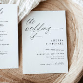 モダンロマンティックウェディングオールインワン招待状 招待状