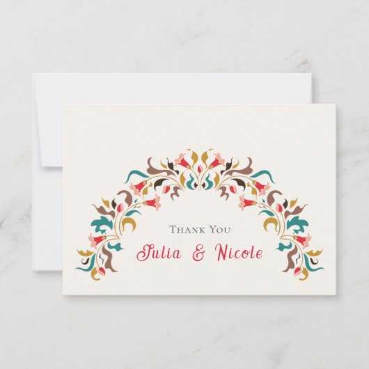 モダンロマンティックエレガントフラワーリースウェディング (正面)