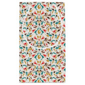 モダンロマンティックエレガントフラワーリースウェディング スモールペーパーバッグ (裏面)