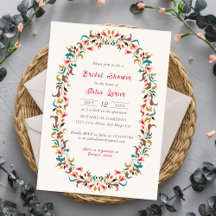 モダンロマンティックエレガントフラワーリースブライダルシャワー