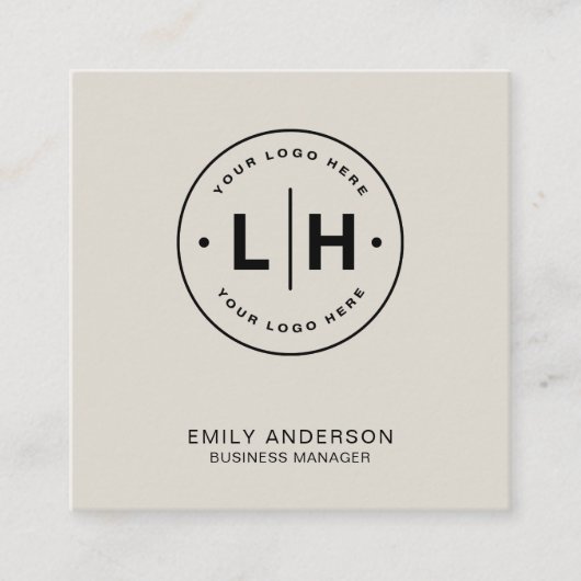 モダンロミニマルゴQR スクエア名刺 (正面)