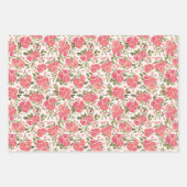 モダンローズガーデン ギフトラッピングセット ラッピングペーパーシート (正面)