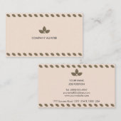 モダンローレ葉ルスタイリッシュオンベージュ 名刺 (正面/裏面)