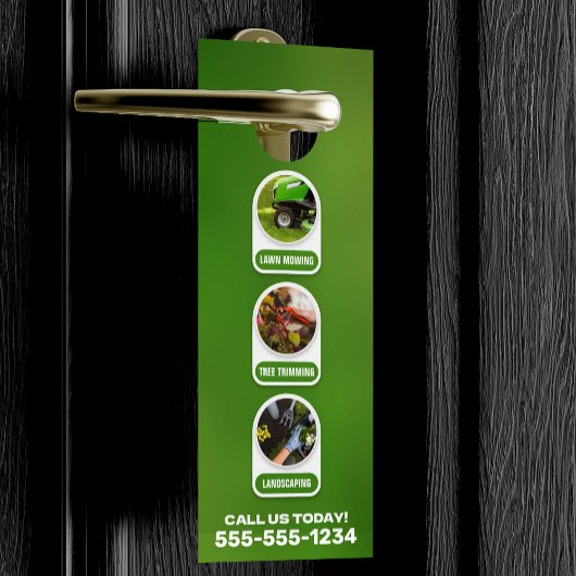 モダンローンケア&造園芝気に刈り ドアノブサイン