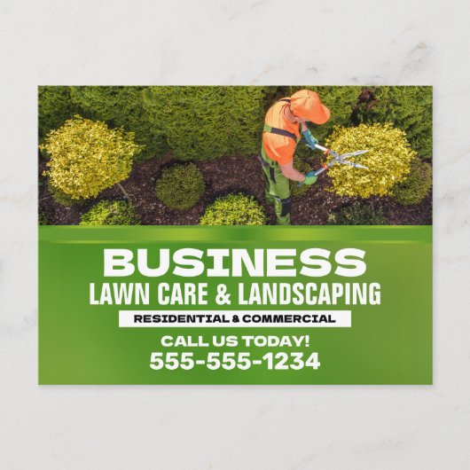 モダンローンケア&造園芝気に刈り ポストカード (正面)