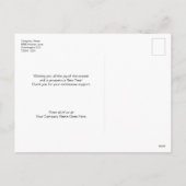 モダンロ企業のゴHappy Holidays No photo シーズンポストカード (裏面)