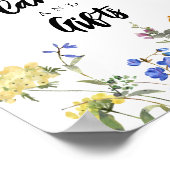 モダンワイルドフラワーシャワーカード&ギフトサイン ポスター (角)