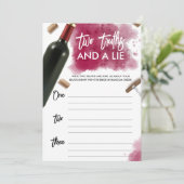 モダンワイン ツゥースとライ ゲームカード 招待状 (スタンド正面)