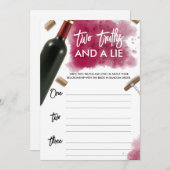 モダンワイン ツゥースとライ ゲームカード 招待状 (正面/裏面)