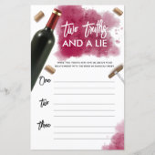 モダンワイン ツートゥルース アンド ア ライ ゲーム | 紙のカード (正面)