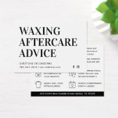 モダンワックシンプルシング・アフターケア・カードの脱毛 (デスク)