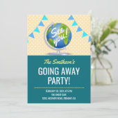 モダンワールドグローブお別れパーティー招待状 招待状 (スタンド正面)