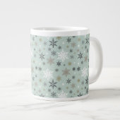 モダンヴィンテージの冬の雪 ジャンボコーヒーマグカップ (正面右)