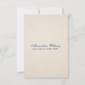 モダンヴィンテージアイボリーネイビーエレガントブライダルシャワー 招待状 (裏面)