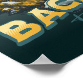 モダンヴィンテージアートワーク山と夕日の自然 ポスター (角)