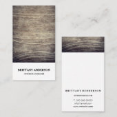 モダンヴィンテージウッ素朴ドモノグラム 名刺 (正面/裏面)